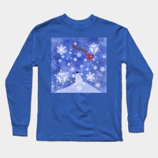 Snowy Christmas Night Long Sleeve T-Shirt